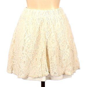 High-Waisted Lace Skater Skirt